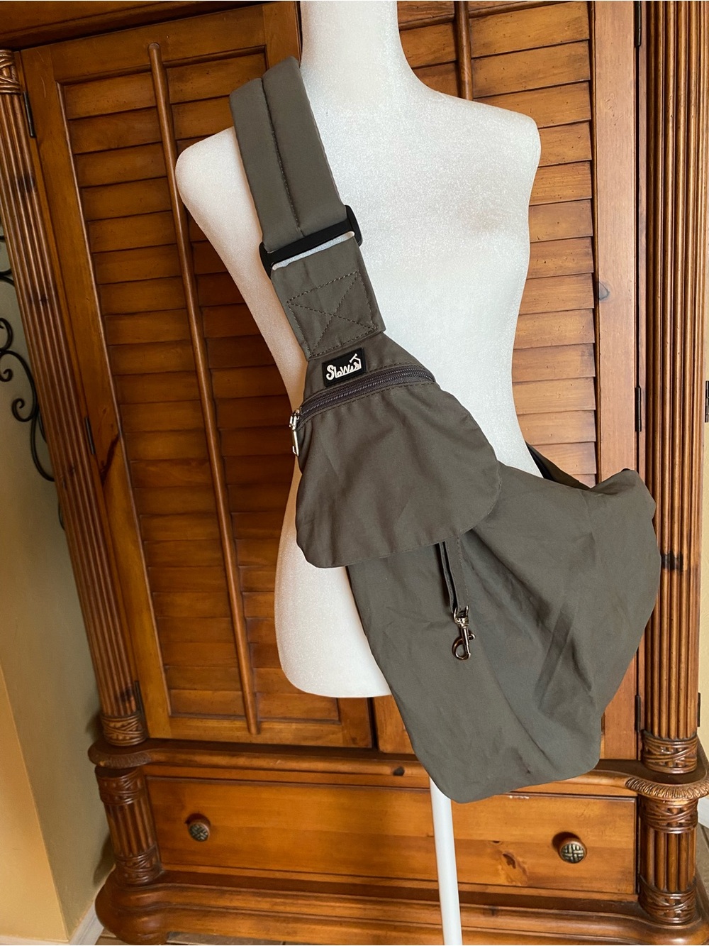 Olivia + Joy Olive Crossbody Sling Bag for Men